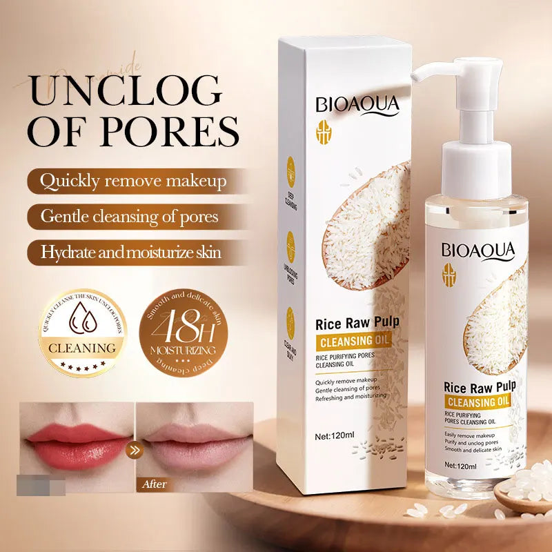 BIOAOUA Rice Raw Pulse Pure Pore Cleansing Oil Makeup Remover